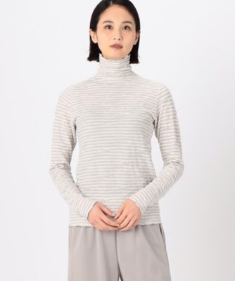 Gabardine K.T+ (Women/大きいサイズ)/ギャバジンケーティープラス 〔　＋サイズ　〕　くしゅっボーダー　カットソー（７８２１ＥＧ０５）