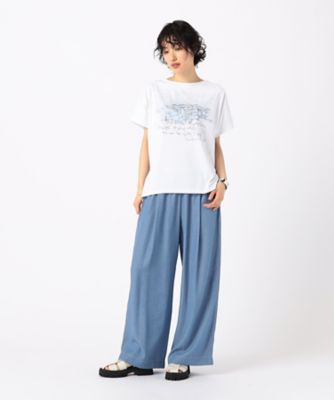 〔　＋サイズ　〕　プレーティング天竺　ロゴプリントＴシャツ（７８２１ＥＧ１３）