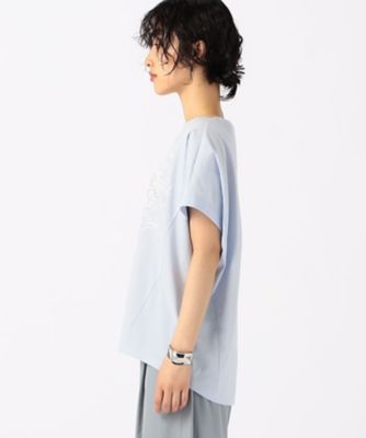 〔　＋サイズ　〕　プレーティング天竺　ロゴプリントＴシャツ（７８２１ＥＧ１３）