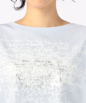 〔　＋サイズ　〕　プレーティング天竺　ロゴプリントＴシャツ（７８２１ＥＧ１３）