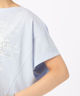 〔　＋サイズ　〕　プレーティング天竺　ロゴプリントＴシャツ（７８２１ＥＧ１３）