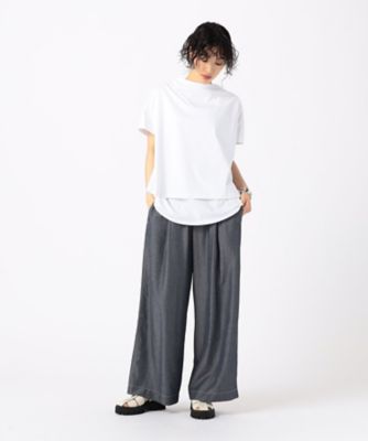 〔　＋サイズ　〕　　プレーティング天竺　コンビＴシャツ（７８２１ＥＧ１４）