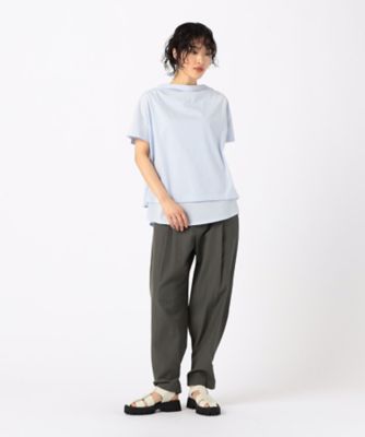 〔　＋サイズ　〕　　プレーティング天竺　コンビＴシャツ（７８２１ＥＧ１４）