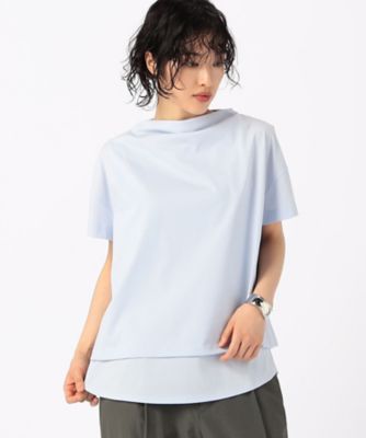 〔　＋サイズ　〕　　プレーティング天竺　コンビＴシャツ（７８２１ＥＧ１４）
