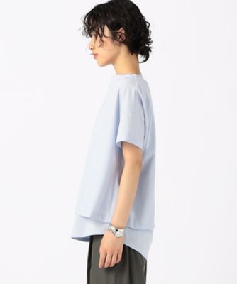 〔　＋サイズ　〕　　プレーティング天竺　コンビＴシャツ（７８２１ＥＧ１４）