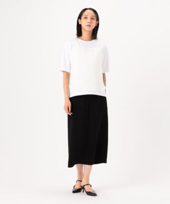 〔　＋サイズ　〕　６０／－　プレーティング天竺　キレイめＴシャツ（７８２１ＥＨ０４）