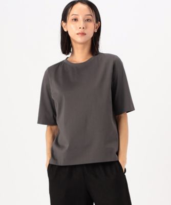 〔　＋サイズ　〕　６０／－　プレーティング天竺　キレイめＴシャツ（７８２１ＥＨ０４）