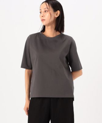 〔　＋サイズ　〕　６０／－　プレーティング天竺　キレイめＴシャツ（７８２１ＥＨ０４）
