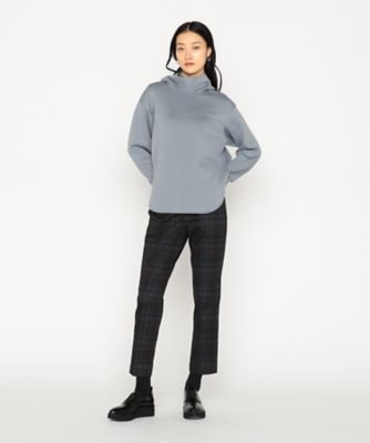 ＋サイズ 〕 レーヨンミックスダンボール フーディプルオーバー