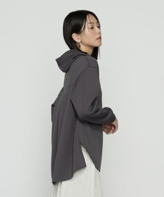 ＜Gabardine K.T+ (Women/大きいサイズ)＞〔　＋サイズ　〕　レーヨンミックスダンボール　フーディプルオーバー（７８２１ＥＭ０３）