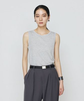 ＜Gabardine K.T+ (Women/大きいサイズ)＞〔　＋サイズ　〕　ラメテレコ　タンクトップ（７８２１ＥＭ０６）