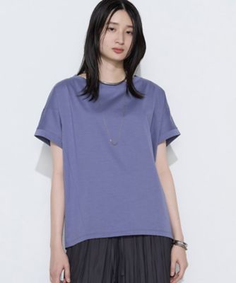 ＋サイズ 〕 プレーティング天竺 ゆったりプルオーバー
