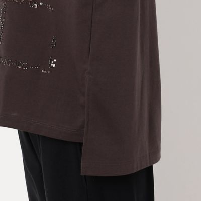 〔＋サイズ〕【洗える】プレーティング天竺　チェック柄刺繍プルオーバー（７８２１ＥＹ２１）