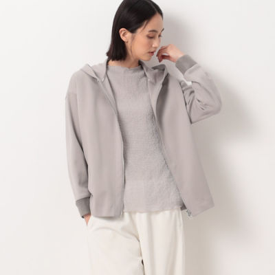 ＜Gabardine K.T+ (Women/大きいサイズ)＞〔　＋サイズ　〕　ダンボールニット　ジップアップパーカ（７８２１ＶＥ０４）