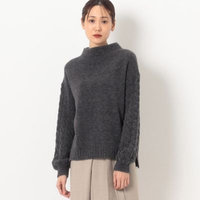 ＜Gabardine K.T+ (Women/大きいサイズ)＞〔　＋サイズ　〕　マシュマロケーブルスリーブ　セーター（７８３０ＩＥ０２）