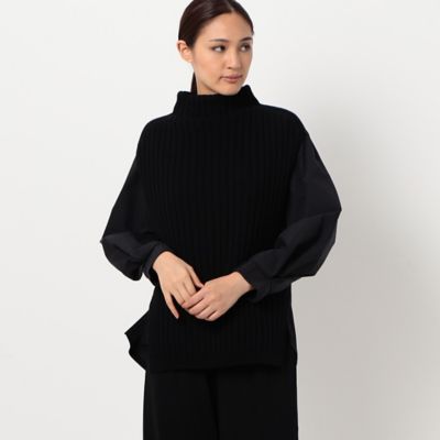 ＜Gabardine K.T+ (Women/大きいサイズ)＞〔＋サイズ〕【洗える】エアリーウール　ワイドリブベスト（７８３１ＩＡ０３）