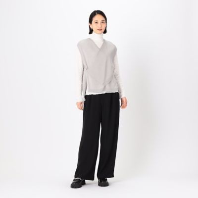 〔　＋サイズ　〕　ドライタッチコットン　フロントクロスベスト（７８３１ＩＧ０４）