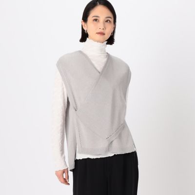 〔　＋サイズ　〕　ドライタッチコットン　フロントクロスベスト（７８３１ＩＧ０４）