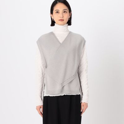 〔　＋サイズ　〕　ドライタッチコットン　フロントクロスベスト（７８３１ＩＧ０４）