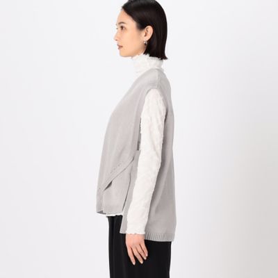 〔　＋サイズ　〕　ドライタッチコットン　フロントクロスベスト（７８３１ＩＧ０４）