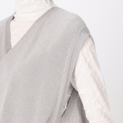 〔　＋サイズ　〕　ドライタッチコットン　フロントクロスベスト（７８３１ＩＧ０４）