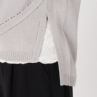 〔　＋サイズ　〕　ドライタッチコットン　フロントクロスベスト（７８３１ＩＧ０４）