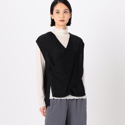 〔　＋サイズ　〕　ドライタッチコットン　フロントクロスベスト（７８３１ＩＧ０４）