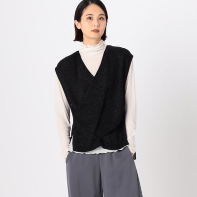 〔　＋サイズ　〕　ドライタッチコットン　フロントクロスベスト（７８３１ＩＧ０４）