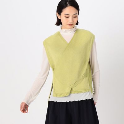 〔　＋サイズ　〕　ドライタッチコットン　フロントクロスベスト（７８３１ＩＧ０４）