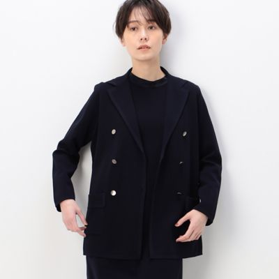 〔　＋サイズ　〕　ドライタッチニット　ジャケット（７８３１ＪＣ０４）