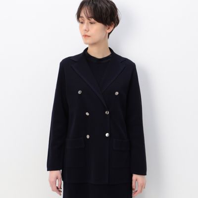 〔　＋サイズ　〕　ドライタッチニット　ジャケット（７８３１ＪＣ０４）