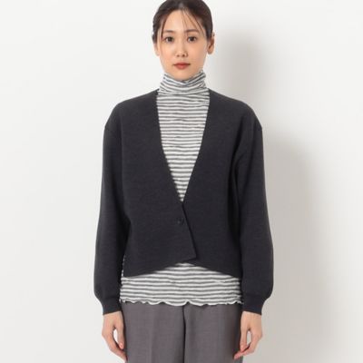 〔　＋サイズ　〕　オフスケールエキストラファインメリノ　ミラノリブショートジャケット（７８３１ＪＥ０５）