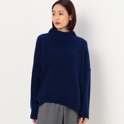 〔＋サイズ〕【洗える】マシュマロブークレ　アシメセーター（７８３３ＩＡ０５）