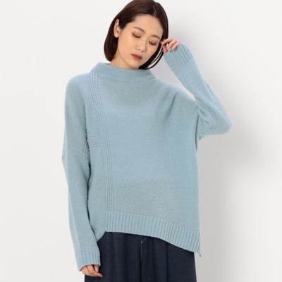 〔＋サイズ〕【洗える】マシュマロブークレ　アシメセーター（７８３３ＩＡ０５）