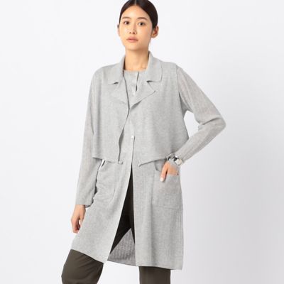 ＜Gabardine K.T+ (Women/大きいサイズ)＞〔　＋サイズ　〕　【洗える／３ＷＡＹ】ジレセットロングカーディガン（７８３３ＩＣ０７）