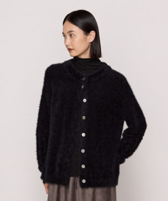 ＜Gabardine K.T+ (Women/大きいサイズ)＞〔　＋サイズ　〕　マイクロナイロンフェザー　フェザーヤーン２ｗａｙカーディガン（７８３３ＩＩ１３）