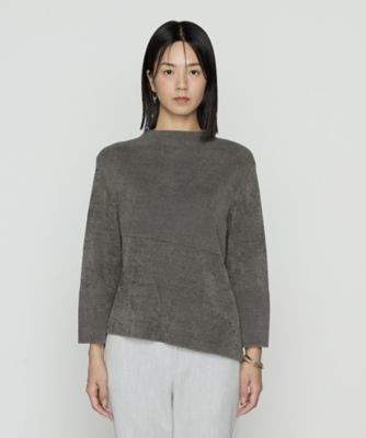 ＋サイズ 〕 ストレッチモール マシュマロニットミラノリブセーター