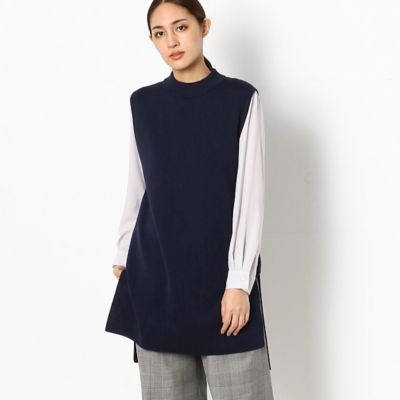 〔＋サイズ〕【ウォッシャブル】ノースリーブニットチュニック（７８３３ＩＷ０７）