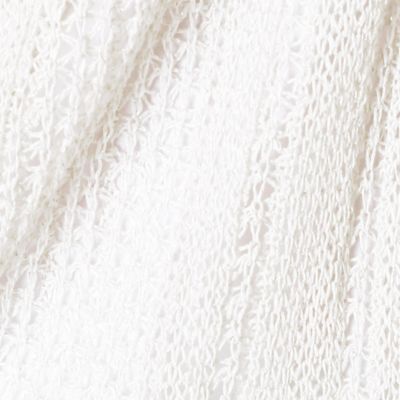 〔＋サイズ〕メタリックペーパーヤーン　レーシィストライプ柄ニット羽織（７８３３ＩＹ０９）