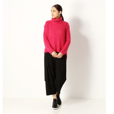 〔＋サイズ〕シルクモヘア片畦　タートルネックニットプルオーバー（７８３５ＩＷ１１）