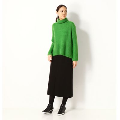〔＋サイズ〕シルクモヘア片畦　タートルネックニットプルオーバー（７８３５ＩＷ１１）