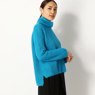 〔＋サイズ〕シルクモヘア片畦　タートルネックニットプルオーバー（７８３５ＩＷ１１）