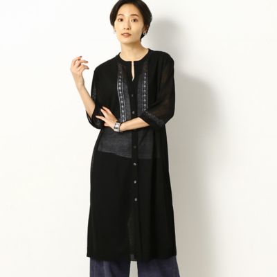 ＜Gabardine K.T+ (Women/大きいサイズ)＞〔＋サイズ〕【洗える】シアービスコースレーヨン　ニットシャツドレス（７８３５ＩＹ１２）