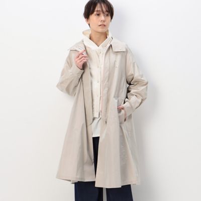 ＜Gabardine K.T+ (Women/大きいサイズ)＞〔　＋サイズ　〕　【洗える】シャンブレータフタ　ライナー付き　スプリングコート（７８８１ＭＣ０１）