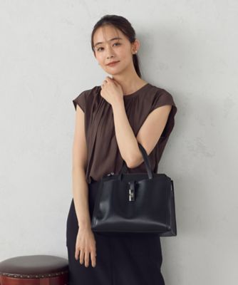 ＜MONO COMME CA (Women)＞ひねり金具トートバッグ（９５２０ＢＫ１８）