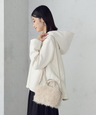 muta ファーボストン 2WAY フェイクファー ボストンバッグ（9520BM43） | MONO