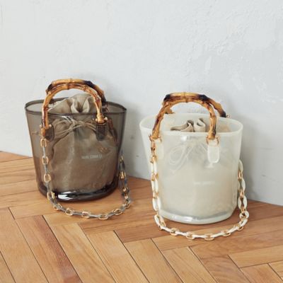 room306contemporary ステッチミニクリアバッグ room306 CONTEMPORARY / LOGO Tote Bag