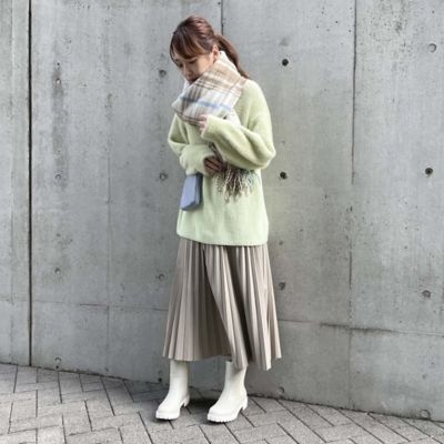 シャギー　チェック柄ストール（９５７０ＭＡ０９）