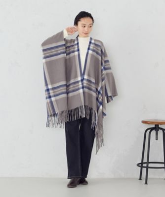 チェック柄 ポンチョストール（9570MM01） | MONO COMME CA