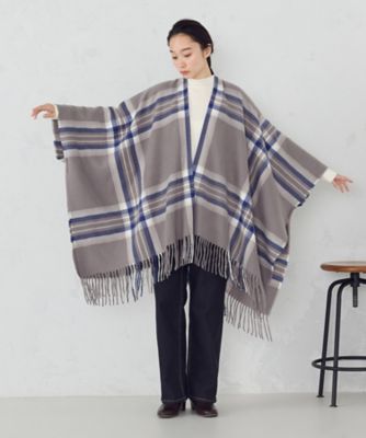 チェック柄 ポンチョストール（9570MM01） | MONO COMME CA